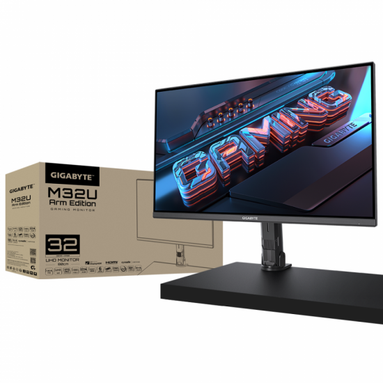 Геймърски монитор Gigabyte M32U Arm Edition, 32"-inch SS IPS UHD(3840x2160), 144Hz , 1ms Геймърски монитор Gigabyte M32U Arm Edition, 32"-inch SS IPS UHD(3840x2160), 144Hz , 1ms