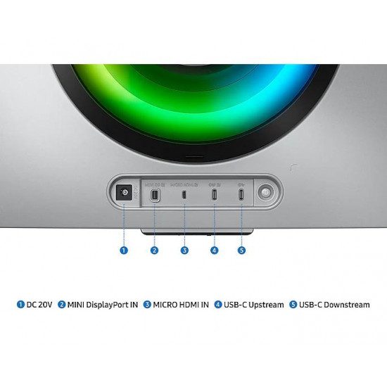 Монитор Samsung Odyssey OLED G8 G85SB 34" CURVED 1800R, 175 Hz, 0.1ms GTG, 3440x1440, 2xUSB-C, Mini DP, Micro HDMI, Speakers, Silver Монитор Samsung Odyssey OLED G8 G85SB 34" CURVED 1800R, 175 Hz, 0.1ms GTG, 3440x1440, 2xUSB-C, Mini DP, Micro HDMI, Speakers, Silver