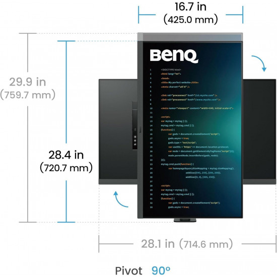 Монитор за програмиране BenQ RD320UA, 31.5", Ergo Stand Монитор за програмиране BenQ RD320UA, 31.5", Ergo Stand