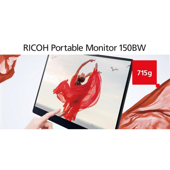 Преносим тъч монитор  RICOH 150BW, OLED, 15.6", 715 г, USB-C, Li-Ion 3740mAh