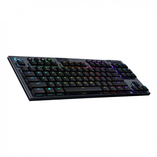 Безжична геймърска механична клавиатура Logitech, G915 TKL Black Lightsync RGB, GL Linear суичове Безжична геймърска механична клавиатура Logitech, G915 TKL Black Lightsync RGB, GL Linear суичове