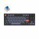 Геймърска Механична клавиатура Keychron V3 TKL Knob QMK Frosted Black Translucent, Keychron K Pro Blue Switch, RGB Backlight Геймърска Механична клавиатура Keychron V3 TKL Knob QMK Frosted Black Translucent, Keychron K Pro Blue Switch, RGB Backlight