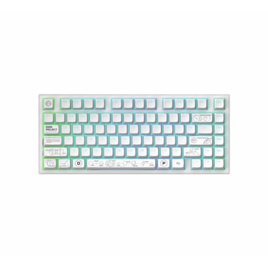 Геймърскa безжична клавиатура Dark Project ALU81A Terra Nova White RGB Геймърскa безжична клавиатура Dark Project ALU81A Terra Nova White RGB