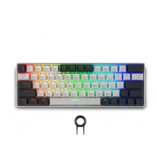 Геймърска безжична клавиатура Spartan Gear Pegasus 2 RGB White/Grey Геймърска безжична клавиатура Spartan Gear Pegasus 2 RGB White/Grey