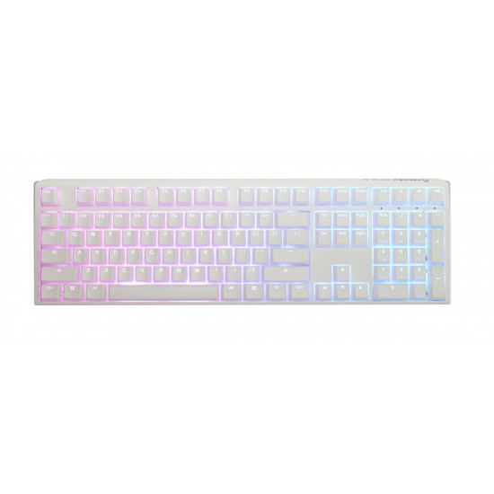 Геймърскa механична клавиатура Ducky One 3 Pure White Full Size Hotswap Cherry MX Brown, RGB, PBT Keycaps Геймърскa механична клавиатура Ducky One 3 Pure White Full Size Hotswap Cherry MX Brown, RGB, PBT Keycaps