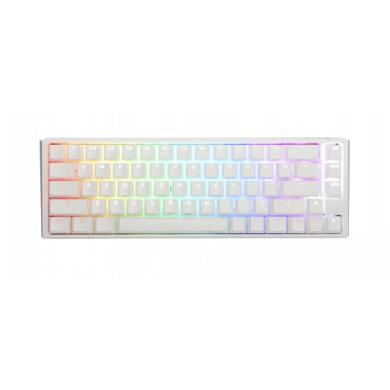 Геймърскa механична клавиатура Ducky One 3 Pure White SF 65, Hotswap Cherry Mx Clear, RGB, PBT Keycaps Геймърскa механична клавиатура Ducky One 3 Pure White SF 65, Hotswap Cherry Mx Clear, RGB, PBT Keycaps
