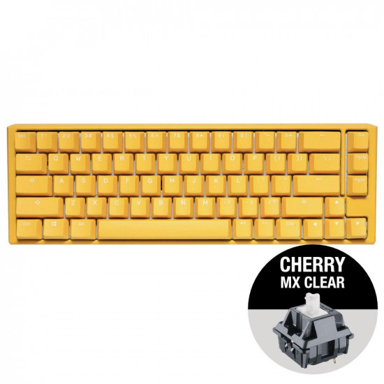 Геймърскa механична клавиатура Ducky One 3 Yellow SF 65%, Cherry MX Clear Геймърскa механична клавиатура Ducky One 3 Yellow SF 65%, Cherry MX Clear