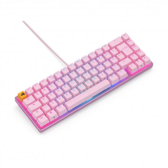 Геймърска механична клавиатура Glorious GMMK 2 Pink Compact- Fox Switches UK-Layout Геймърска механична клавиатура Glorious GMMK 2 Pink Compact- Fox Switches UK-Layout