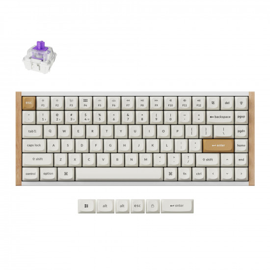 Геймърска механична клавиатура Keychron K2 HE Special Edition White - Wireless Геймърска механична клавиатура Keychron K2 HE Special Edition White - Wireless
