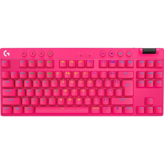 Геймърска механична клавиатура Logitech G Pro X TKL Lightspeed Tactile Switch, Magenta Геймърска механична клавиатура Logitech G Pro X TKL Lightspeed Tactile Switch, Magenta