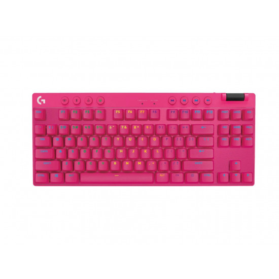 Геймърска механична клавиатура Logitech G Pro X TKL Lightspeed Tactile Switch, Magenta Геймърска механична клавиатура Logitech G Pro X TKL Lightspeed Tactile Switch, Magenta
