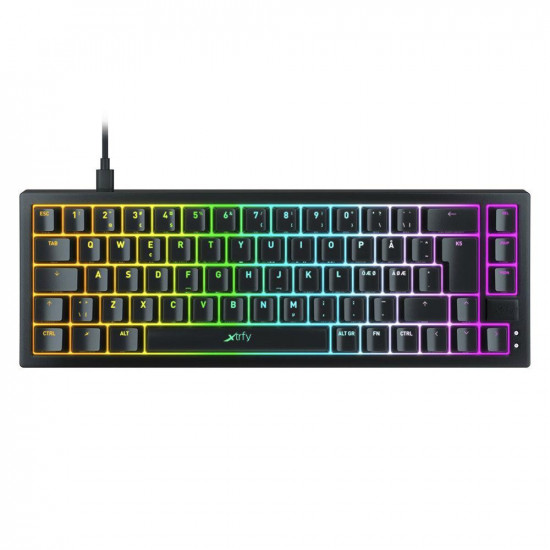 Геймърскa механична клавиатура XTRFY K5 Black, 65% Hotswap RGB US Layout Kailh Red Геймърскa механична клавиатура XTRFY K5 Black, 65% Hotswap RGB US Layout Kailh Red