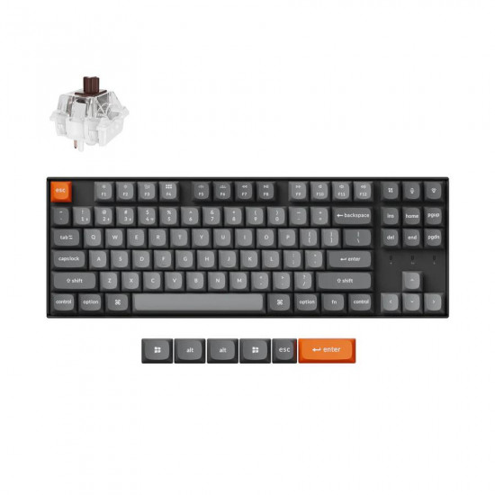 Механична клавиатура Keychron K8 Max QMK/VIA TKL - Keychron Super Brown Switch, RGB Backlight Механична клавиатура Keychron K8 Max QMK/VIA TKL - Keychron Super Brown Switch, RGB Backlight