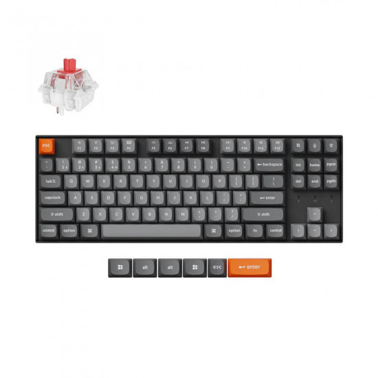 Механична клавиатура Keychron K8 Max QMK/VIA TKL - Keychron Super Red Switch, RGB Backlight Механична клавиатура Keychron K8 Max QMK/VIA TKL - Keychron Super Red Switch, RGB Backlight