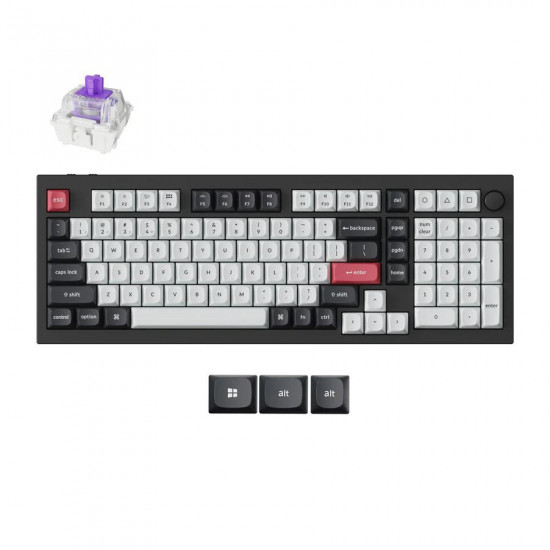 Механична клавиатура Keychron Q5 HE QMK Carbon Black - Gateron Double-Rail Magnetic Nebula Switch Механична клавиатура Keychron Q5 HE QMK Carbon Black - Gateron Double-Rail Magnetic Nebula Switch