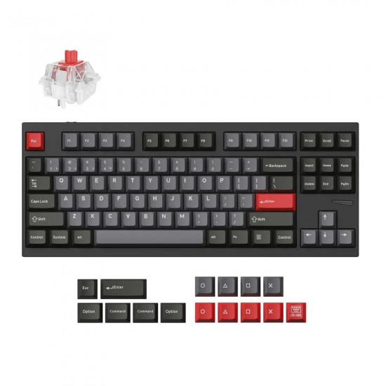 Механична клавиатура Lemokey L4 QMK TKL Navy Blue - Keychron Super Red Switch Механична клавиатура Lemokey L4 QMK TKL Navy Blue - Keychron Super Red Switch