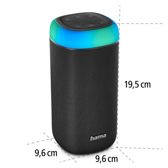 Блутут мобилна колонка HAMA Shine 2.0, 30W, LED, Защита от вода, Черен Блутут мобилна колонка HAMA Shine 2.0, 30W, LED, Защита от вода, Черен