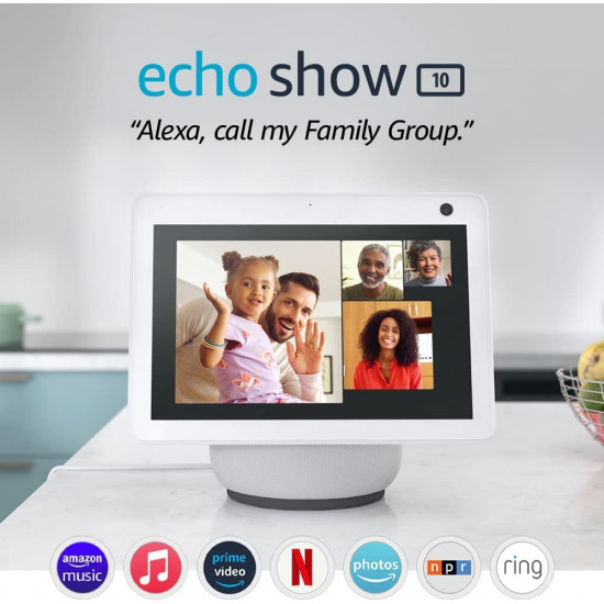 Смарт тонколона Amazon Echo Show 10 (Gen 3), сензорен екран, гласов асистент, Бял Смарт тонколона Amazon Echo Show 10 (Gen 3), сензорен екран, гласов асистент, Бял