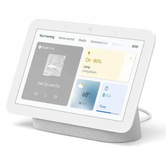 Смарт тонколона Google Nest Hub 2nd gen, Сензорен екран, Гласов асистент, Бял Смарт тонколона Google Nest Hub 2nd gen, Сензорен екран, Гласов асистент, Бял