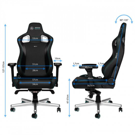 Геймърски стол noblechairs EPIC Mercedes-AMG Petronas Edition Геймърски стол noblechairs EPIC Mercedes-AMG Petronas Edition