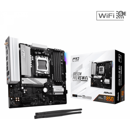 Дънна платка ASRock B850M Pro RS WIFI 6E socket AM5 Дънна платка ASRock B850M Pro RS WIFI 6E socket AM5