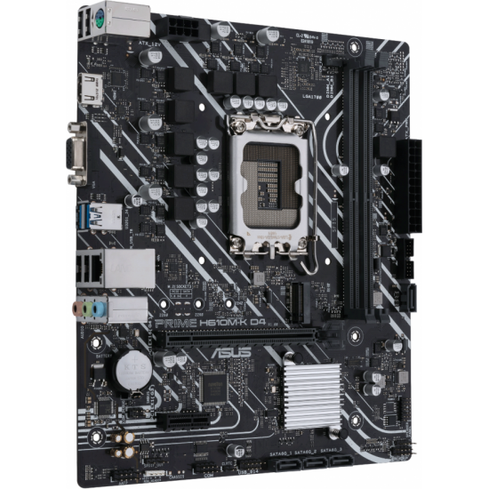 Дънна платка ASUS PRIME H610M-K D4, LGA 1700 mATX, 2x DDR4, 1x M.2 Дънна платка ASUS PRIME H610M-K D4, LGA 1700 mATX, 2x DDR4, 1x M.2