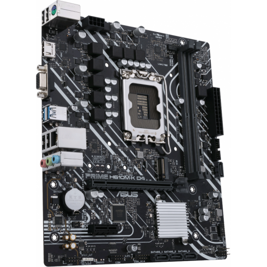 Дънна платка ASUS PRIME H610M-K D4, LGA 1700 mATX, 2x DDR4, 1x M.2 Дънна платка ASUS PRIME H610M-K D4, LGA 1700 mATX, 2x DDR4, 1x M.2