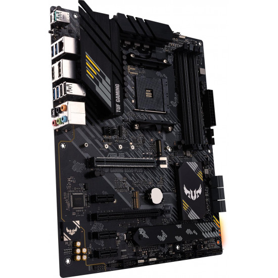 Дънна платка ASUS TUF B550-PLUS GAMING socket AM4, 4xDDR4, Aura Sync, PCIe 4.0, Dual M.2, 2.5GB Lan