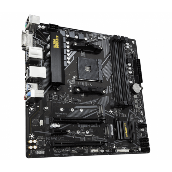 Дънна платка GIGABYTE B550M DS3H 1.x Socket AM4, 4 x DDR4 Дънна платка GIGABYTE B550M DS3H 1.x Socket AM4, 4 x DDR4