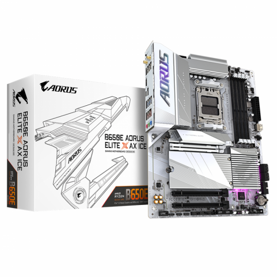 Дънна платка GIGABYTE B650 AORUS ELITE AX ICE, Socket AM5, Wi-Fi 6E, DDR5
