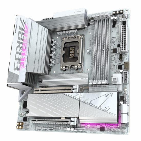 Дънна платка GIGABYTE B860M AORUS ELITE WiFi 6E ICE, LGA 1851 Дънна платка GIGABYTE B860M AORUS ELITE WiFi 6E ICE, LGA 1851