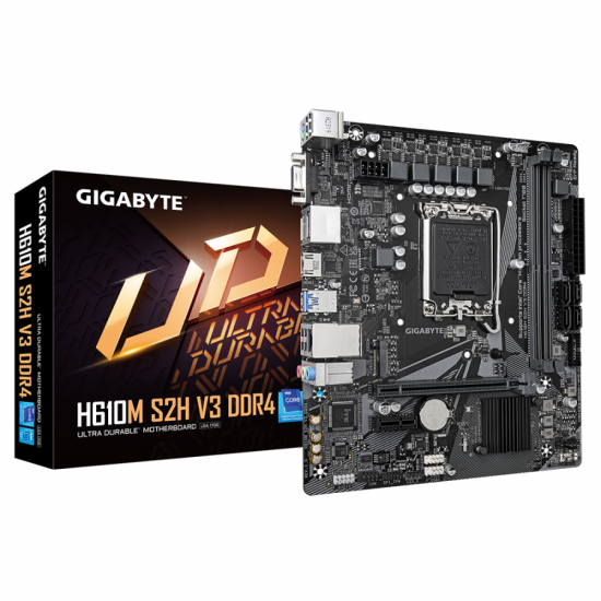 Дънна платка GIGABYTE H610M-S2H V3 DDR4, socket 1700, Micro ATX Дънна платка GIGABYTE H610M-S2H V3 DDR4, socket 1700, Micro ATX