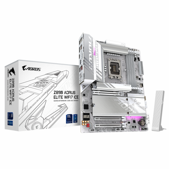 Дънна платка GIGABYTE Z890 AORUS ELITE WIFI 7 ICE, LGA 1851 Дънна платка GIGABYTE Z890 AORUS ELITE WIFI 7 ICE, LGA 1851