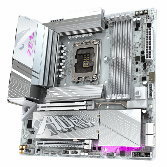 Дънна платка GIGABYTE Z890M AORUS ELITE WIFI 7 ICE, LGA 1851 Дънна платка GIGABYTE Z890M AORUS ELITE WIFI 7 ICE, LGA 1851