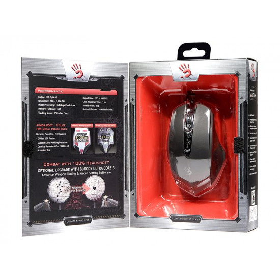 Геймърска мишка Bloody V8M, Оптична, Жична, USB