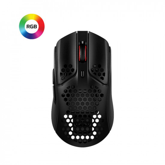Геймърска мишка HyperX Pulsefire Haste Wireless, RGB, USB, Черен/Червен
