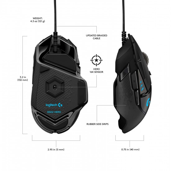 Геймърска мишка Logitech G502 HERO Proteus Spectrum RGB Геймърска мишка Logitech G502 HERO Proteus Spectrum RGB