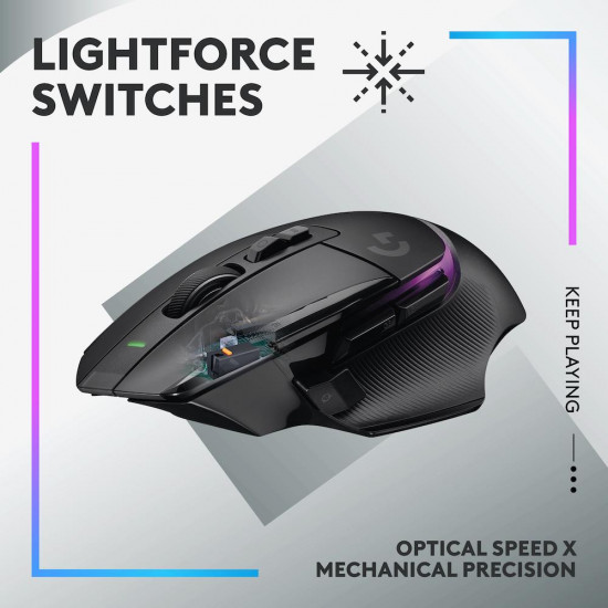 Геймърска мишка Logitech G502 X Plus Black Lightsync RGB Геймърска мишка Logitech G502 X Plus Black Lightsync RGB