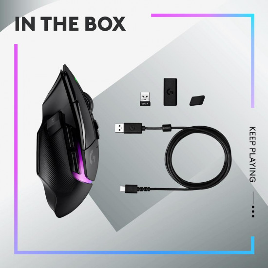Геймърска мишка Logitech G502 X Plus Black Lightsync RGB Геймърска мишка Logitech G502 X Plus Black Lightsync RGB