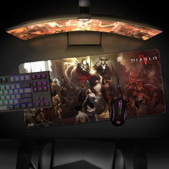 Геймърски пад Diablo IV - Inarius and Lilith, XL Геймърски пад Diablo IV - Inarius and Lilith, XL