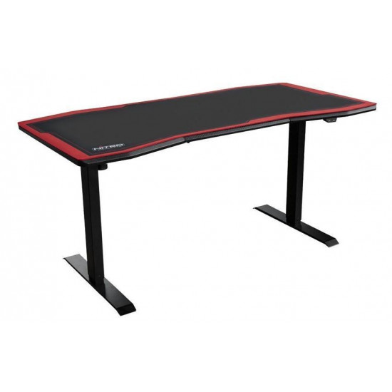 Геймърско бюро Nitro Concepts D16E, Carbon Red, Електрическо управление на височина Геймърско бюро Nitro Concepts D16E, Carbon Red, Електрическо управление на височина